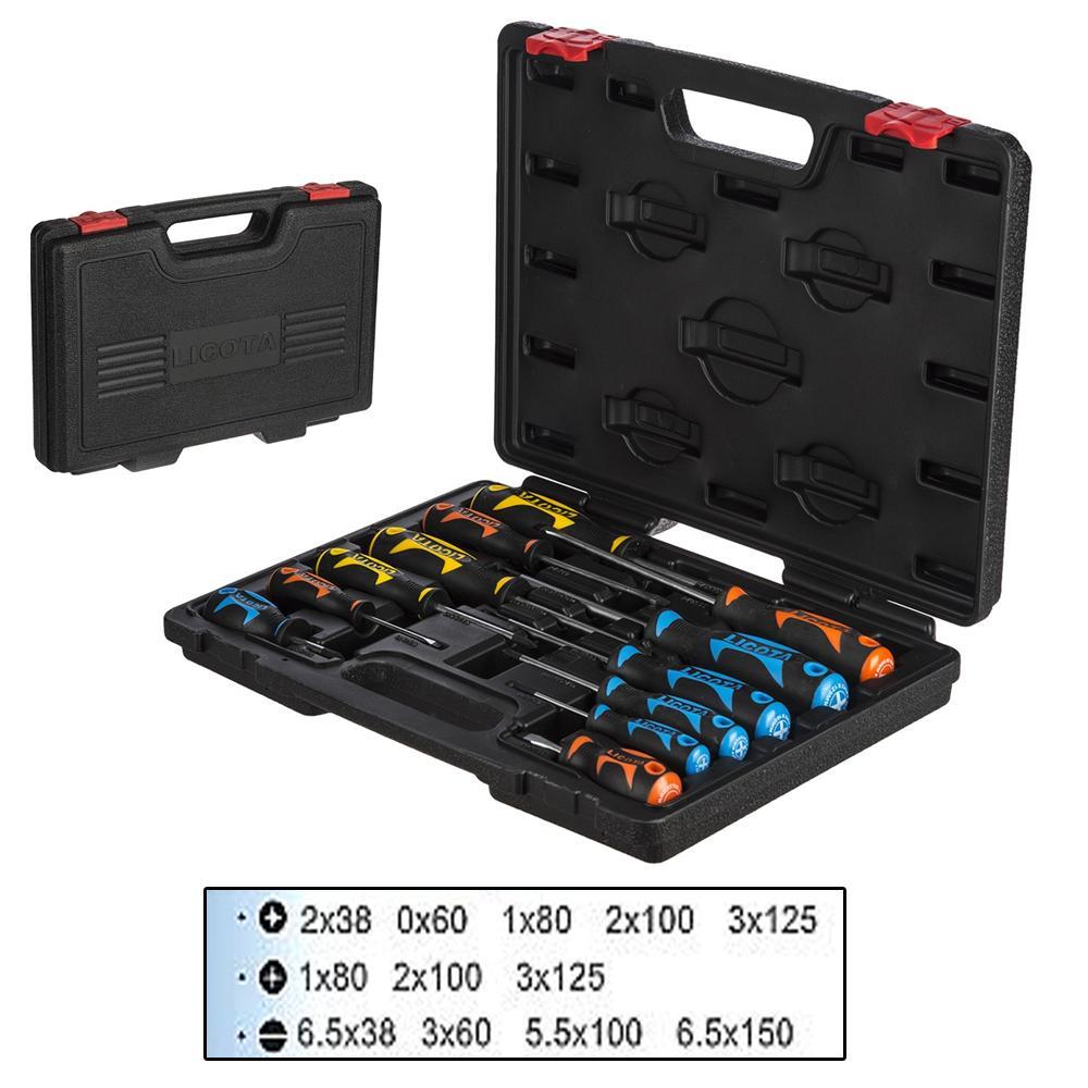 LICOTA MADE IN TAIWAN 12PCS SCREWDRIVER SET BLOW CASE