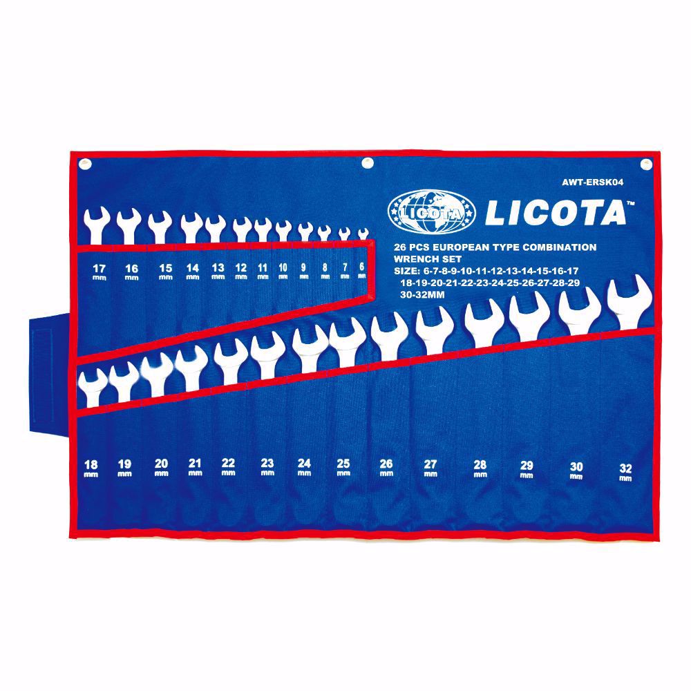 LICOTA MADE IN TAIWAN 26PCS EUROPEAN TYPE COMBINATION SET 6-32MM MICRO FINISH