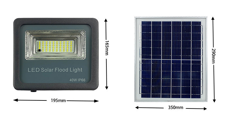 LED Solar floodlight with external Panel 40W