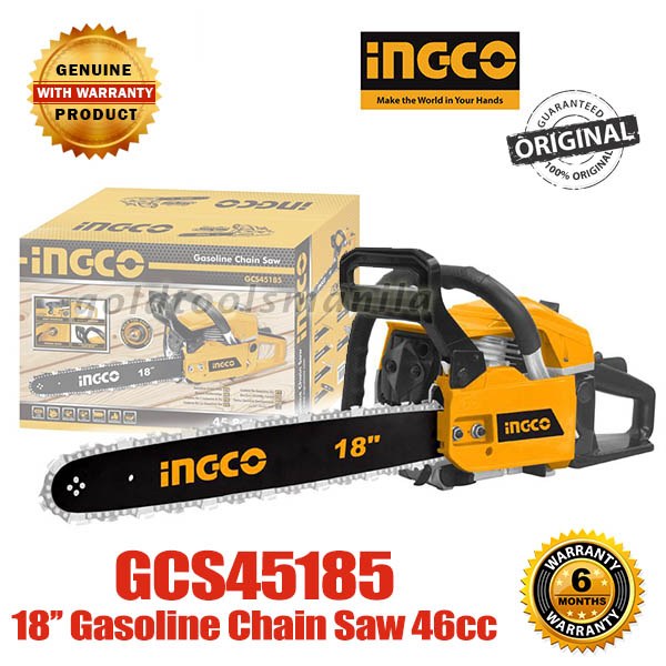 Ingco Gasoline chain saw 45.8cc 18" GCS45185