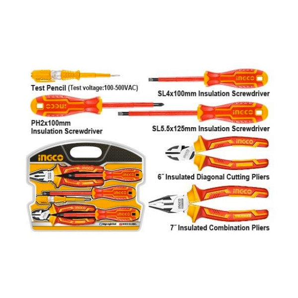 Ingco 6 Pcs Insulated hand tools set HKIST3061