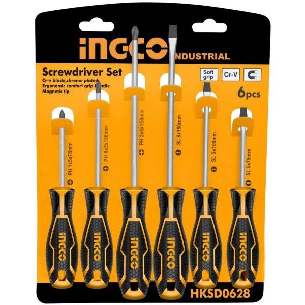 Ingco 6 pcs screwdriver set HKSD0628