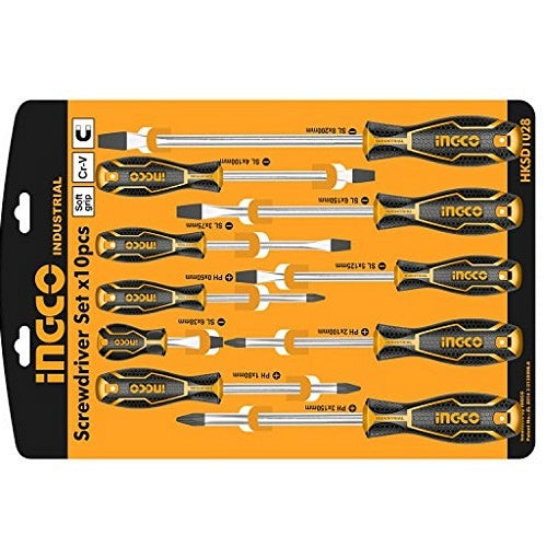 Ingco 10 Pcs screwdriver set HKSD1028