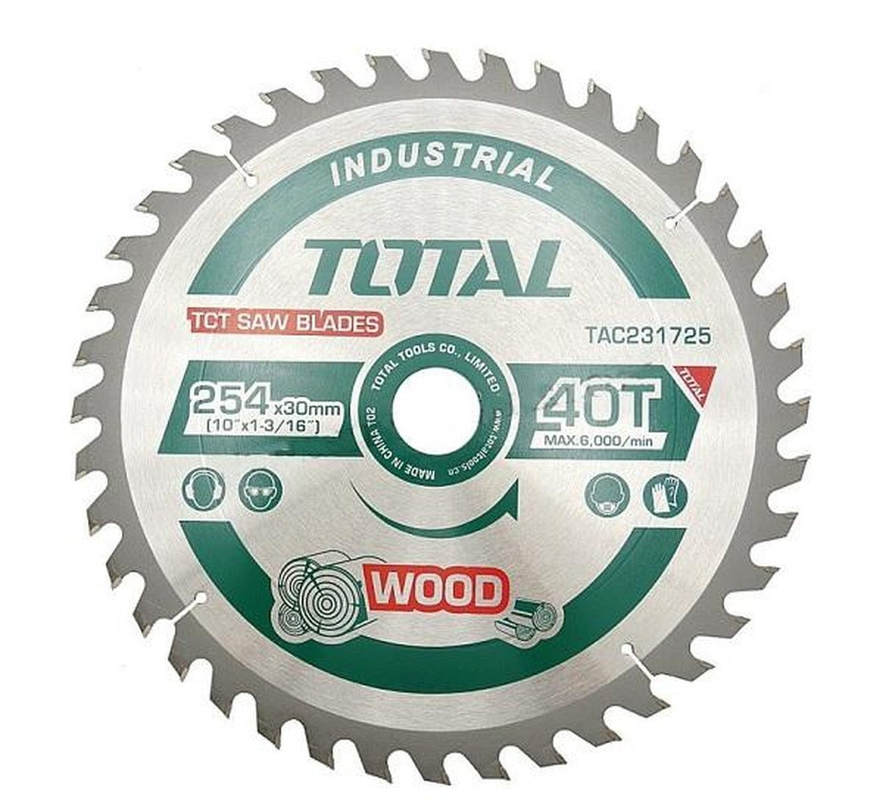 Total TCT saw blade 254mm 10" 40T TAC231725