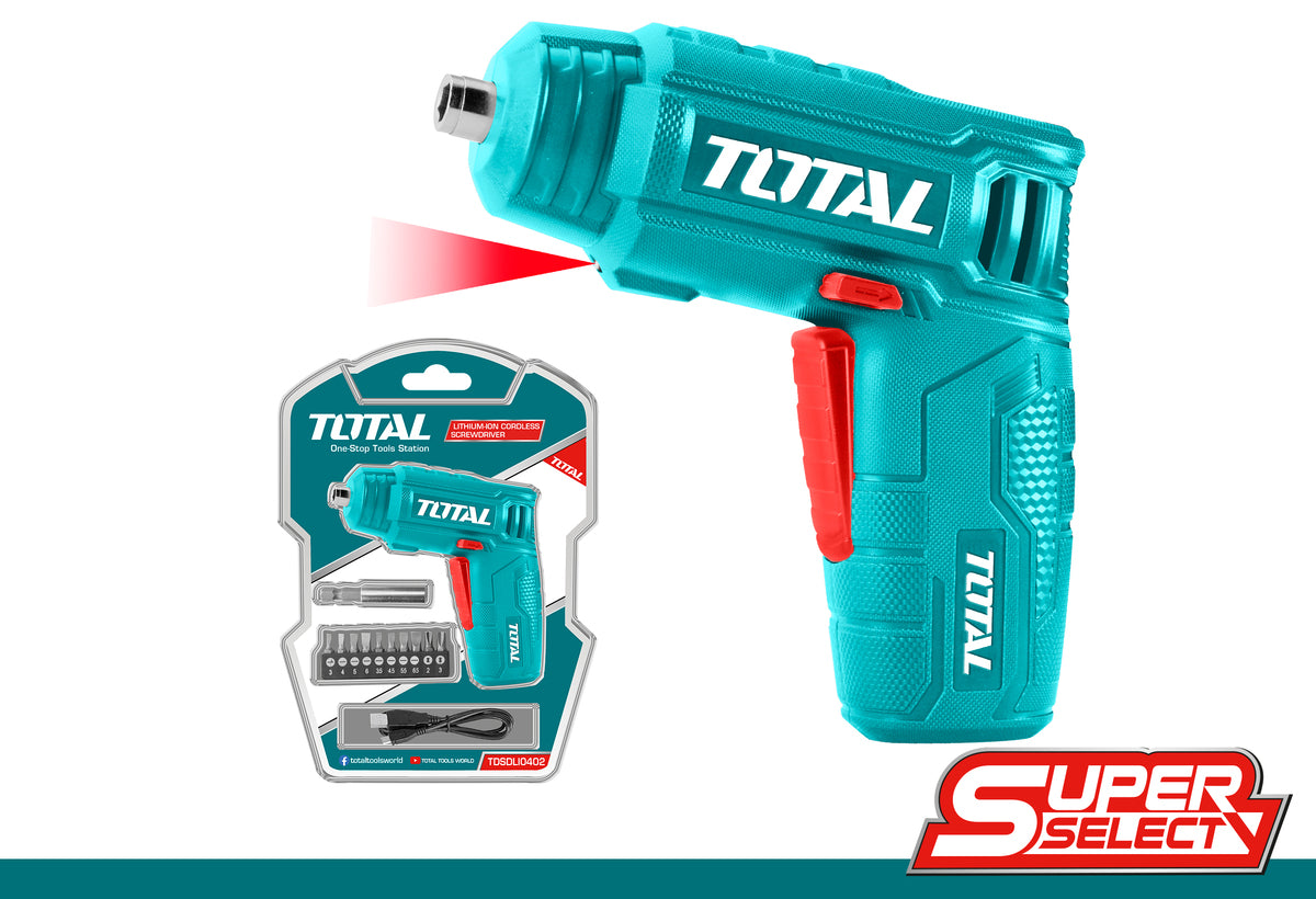 Total Lithium-Ion cordless screwdriver 4V  TSDLI0402